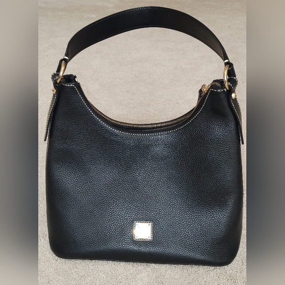 Dooney & Bourke Black Pebble Leather Hobo. Used in Excellent Condition! - Picture 1 of 10